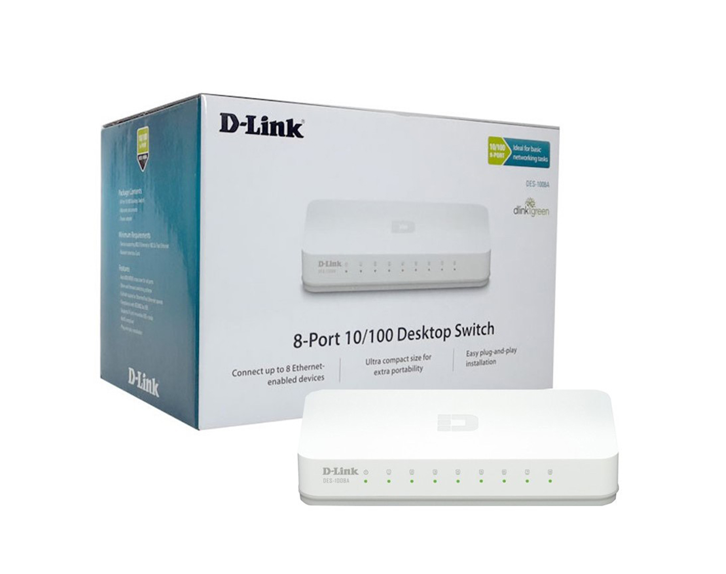 سوئیچ شبکه 8 پورت دی لینک مدل DES-1008C-3
